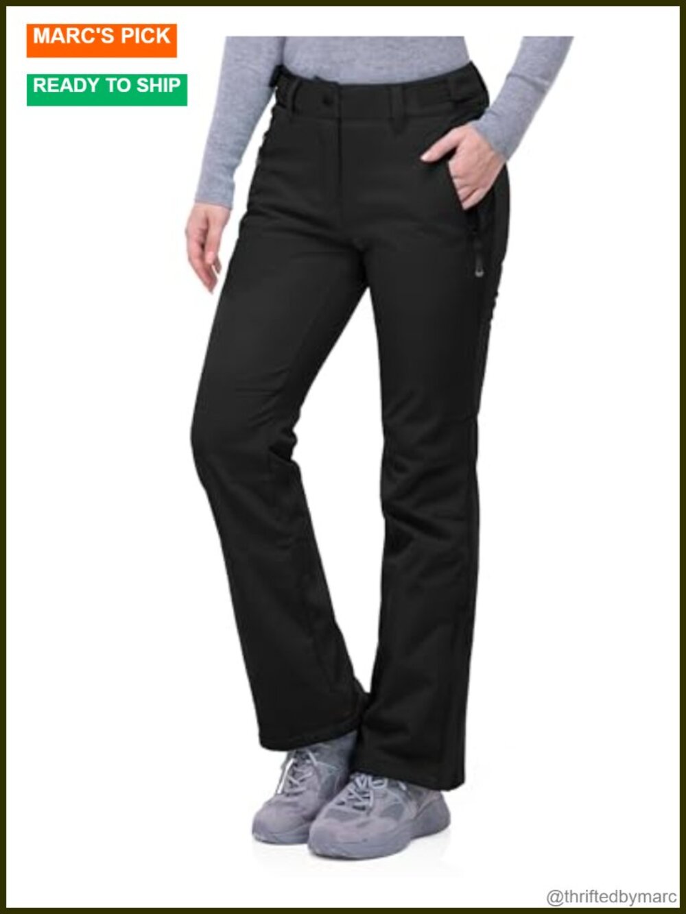 Women's Insulated Ski Snowboard Pants Waterproof Fleece Lined Bootcut